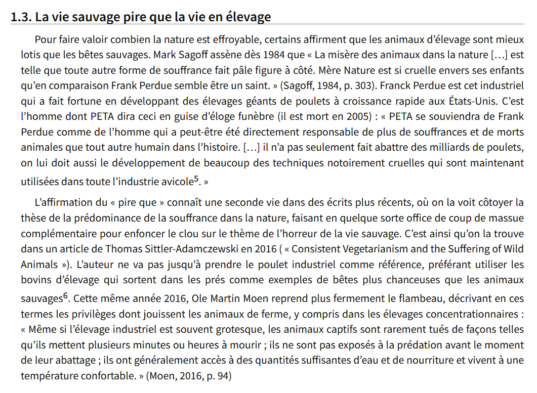 Cahiers antispécistes 41 vie sauvage pire que la vie en élevage